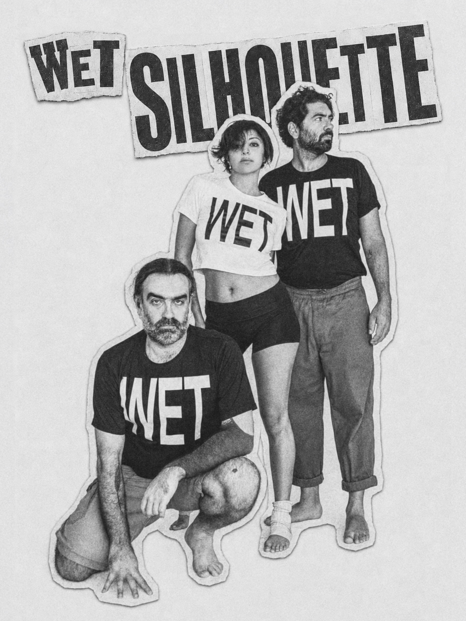Wet Silhouette T-shirt collage